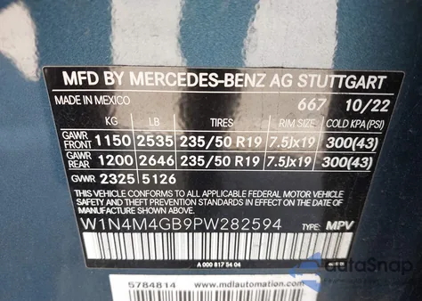 2023 Mercedes-Benz Glb 250 from USA, damaged, VIN W1N4M4GB9PW282594
